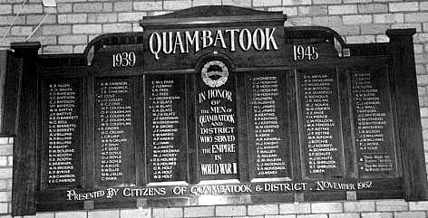 Quambatook and District Honour Roll (Second World War)