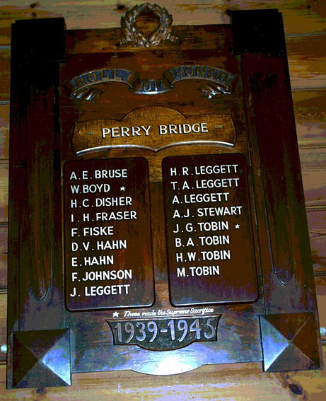 Perry Bridge State School Honour Roll (Second World War)