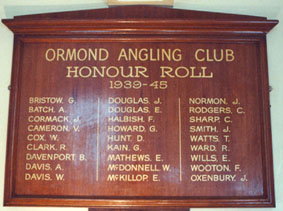 Ormond Angling Club Honour Roll (Second World War)