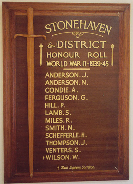 Stonehaven School Honour Roll (Second World War)