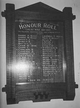 St Andrews Presbyterian Church Honour Roll (Maffra) (First World War)