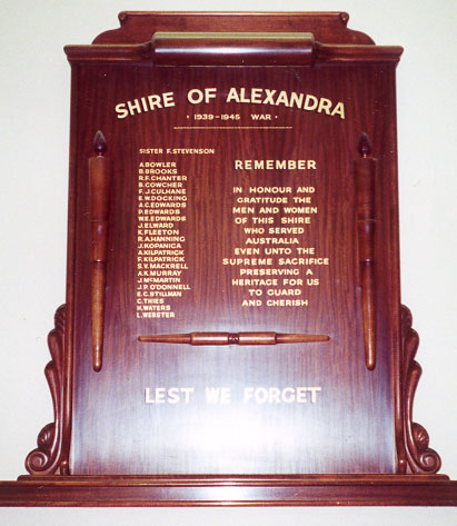 Alexandra Honour Roll (Second World War)