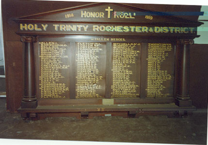 Rochester Anglican Church Honour Roll (First World War)