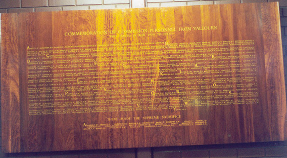 Yallourn State Electricity Commission (SEC) Honour Roll (Second World War)