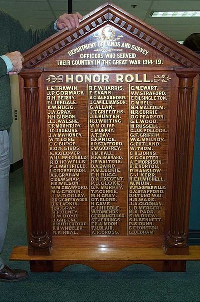 Melbourne Lands Department Honour Roll (First World War)
