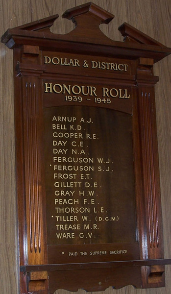 Dollar and District Honour Roll (Second World War)
