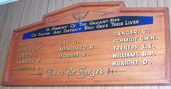 Foster and District Honour Roll (Second World War)