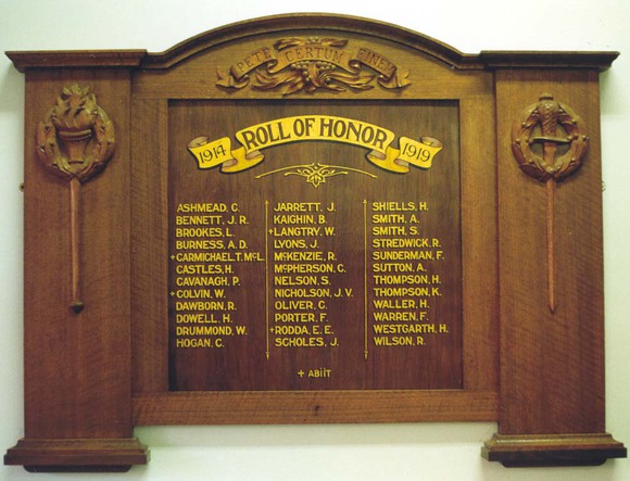 Benalla High School Honour Roll (First World War)