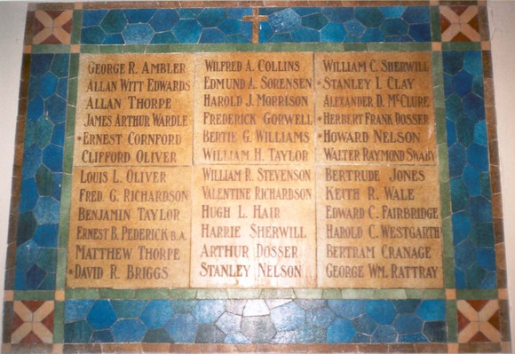 Benalla Methodist Church Honour Roll (First World War)