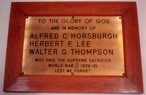 Swanpool Methodist Church Honour Roll (Second World War)