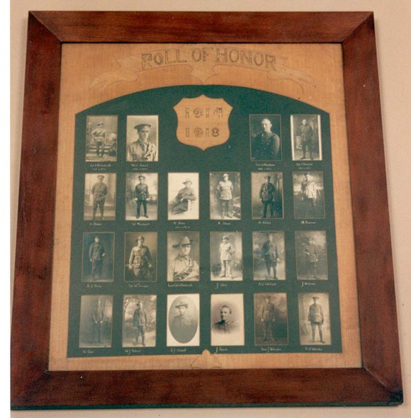 Molyullah Honour Roll (First World War)