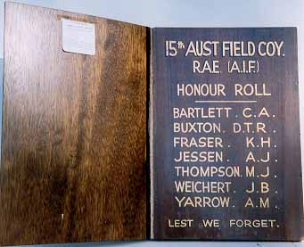 Smiths Gully Honour Roll (Second World War)