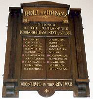 Kooroocheang State School Honour Roll (First World War)