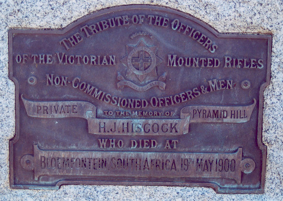 Pyramid Hill Memorial Hall Honour Roll (Boer War)