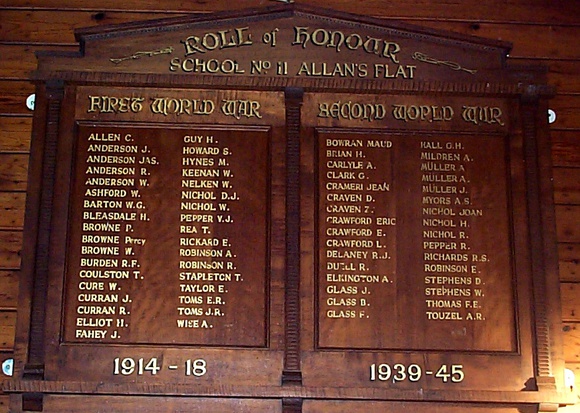 Allans Flat State School Honour Roll