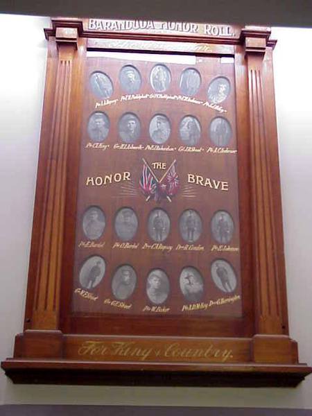 Baranduda State School Honour Roll (First World War)