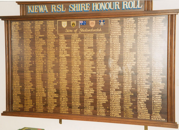 Kiewa RSL Honour Roll (Yackandandah)