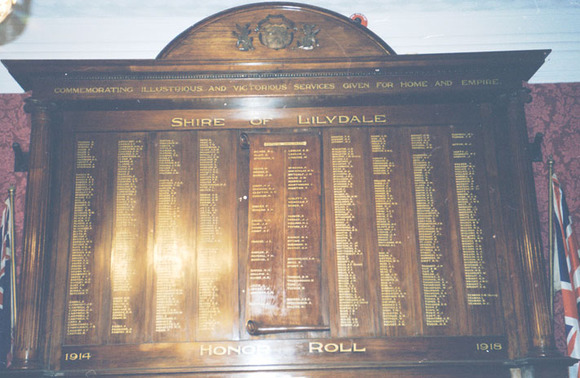 Lilydale Shire Honour Roll (First World War)