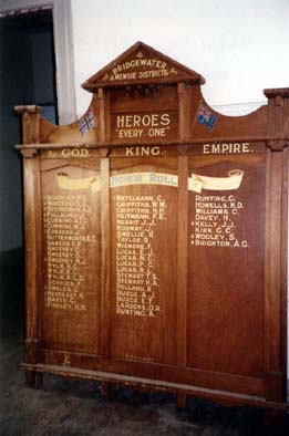 Bridgewater and Memsie Districts Honour Roll (First World War)