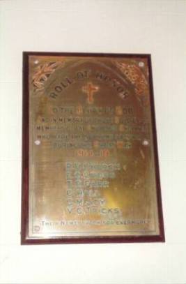 St Alban's Anglican Church Honour Roll (First World War)