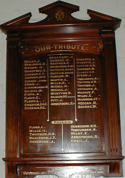 Mooroduc Hall Honour Roll (First World War)