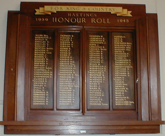 Hastings Hall Honour Roll (Second World War)