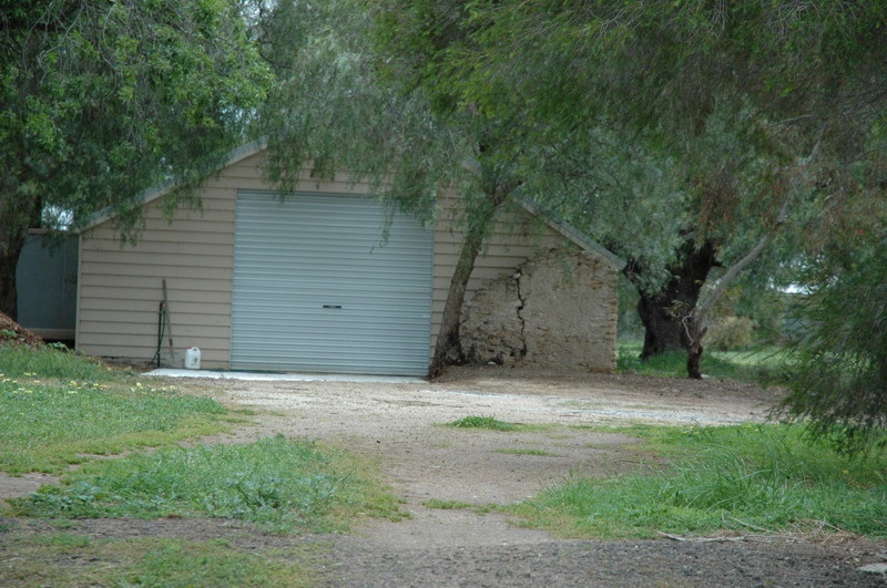 Remnant wall of early outbuilding, Laurence Park, 2012.