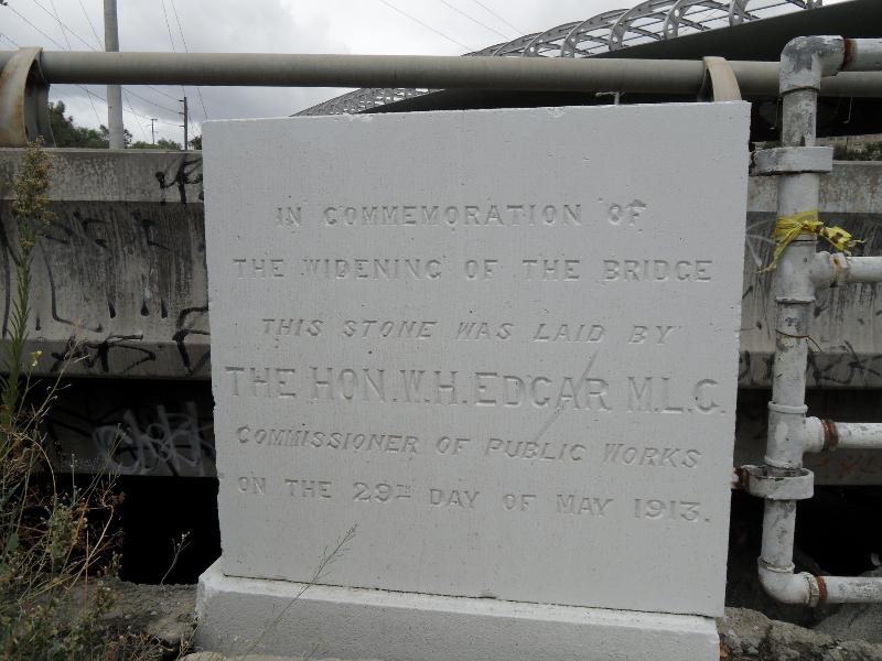 Flemington Bridge foundation stone