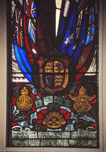 Mitcham Christ Church Anglican WWII Memorial M&amp;G 1950 detail