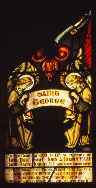 Ballarat Cathedral Church of Christ the King, detail of St. George window, Mathieson &amp; Gibson 1947