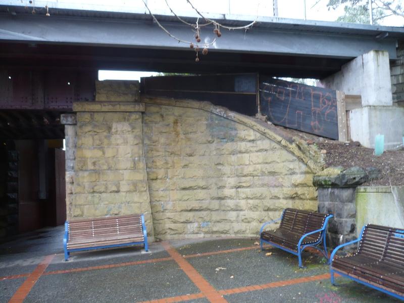 Racecourse Road Railway Bridge abutment east side