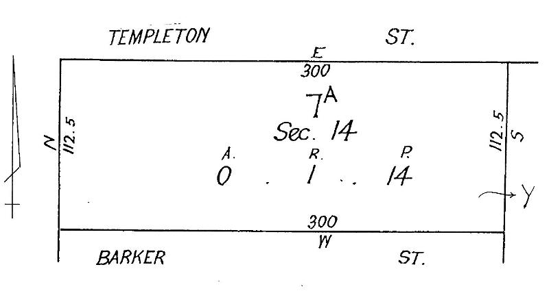 title plan 5316/007 (measurements in links 1 link = .201m)