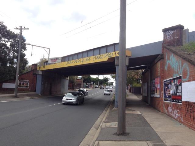 Rail over road bridge Ascot Vale Road