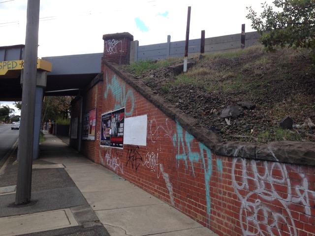 Rail over road bridge Ascot Vale Road