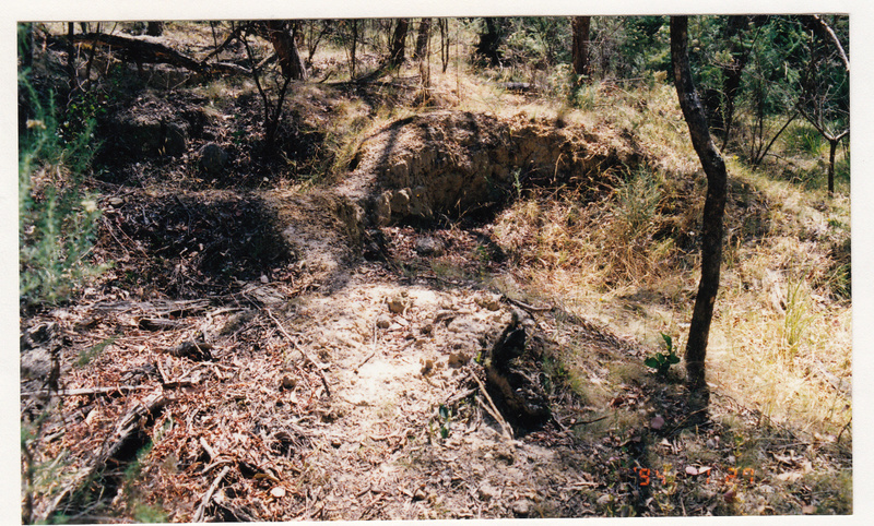 Alluvial Gold Mining Remains end Blue House Rd Colour 1 - Shire of Eltham Heritage Study 1992