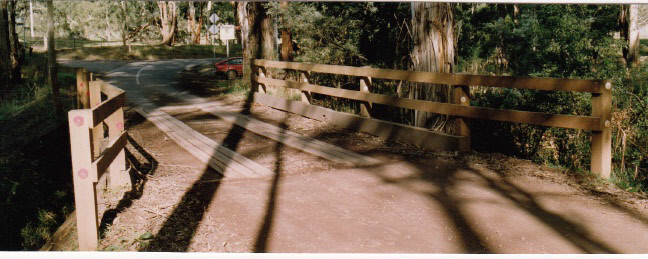 Timber Trestle Bridge Arthurs Creek Eagles Nest Rd Colour 4 - Shire of Eltham Heritage Study 1992