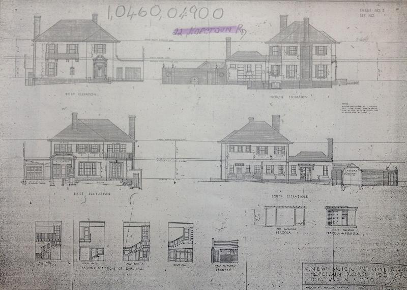 City of Malvern Building Plan, Blackett &amp; Forster Architects (1932)