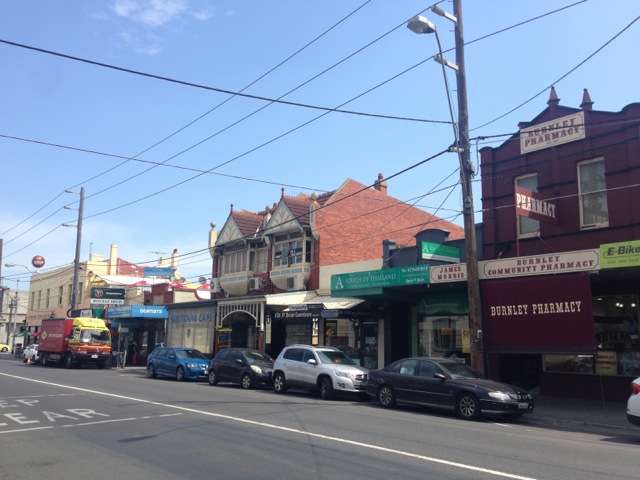 Burnley St, west side looking south