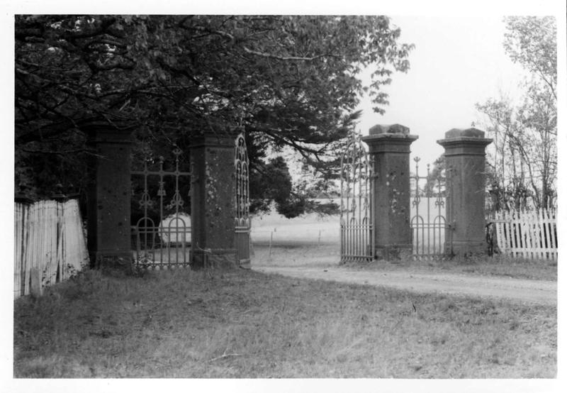 Illustration 2 State Library of Victoria, JOhn T Collins Collection, 9 April 1983. Showing gates and picket fences prior to reconstruction.jpg
