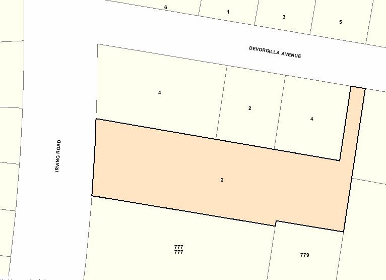 Recommended extent of heritage overlay at 2 Irving Road, Toorak.