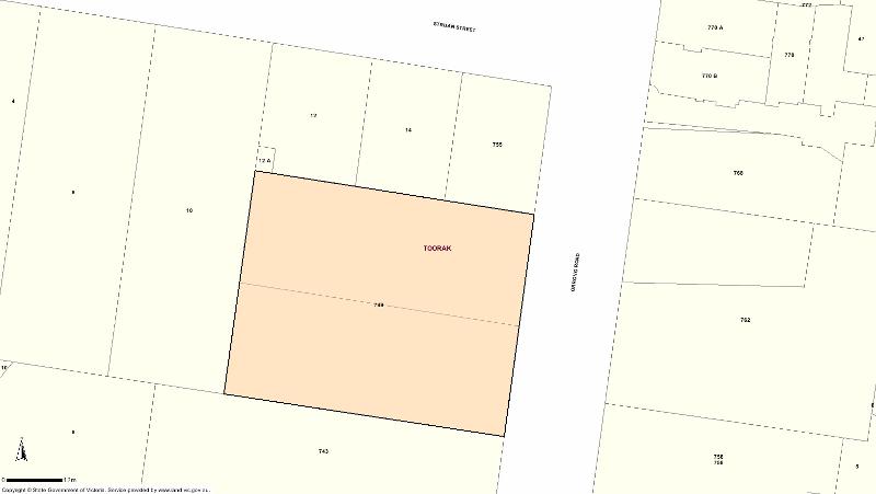 Recommended extent of heritage overlay for 749 Orrong Road, Toorak.