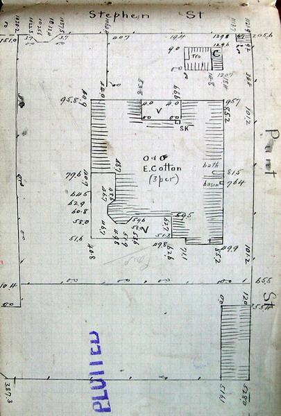 GWST Fieldbook no. 52, 27 Aug 1916, original dwelling, Barwon Water.