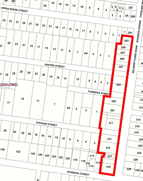 West Melbourne Road Precinct. Source: Interactive Map at Land Channel http://services.land.vic.gov.au/maps/interactive.jsp