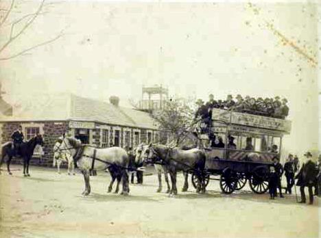 Figure 5: Jeffrey's Fernery Hotel with Walker's omnibus in foreground, c.1890. Note Jeffrey's look-out tower at the rear of the hotel. Source: Geelong Library &amp; Heritage Centre collection, 2009-01133. Figure 6: View of part of 'The Fernery' gardens an