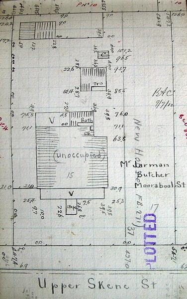 GWST Fieldbook no. 147, 9 July 1912, original house, Barwon Water.