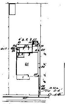GWST Drainage Plan no. 6106, 1926 (showing property originally addressed at 61 Upper Skene St), Barwon Water.