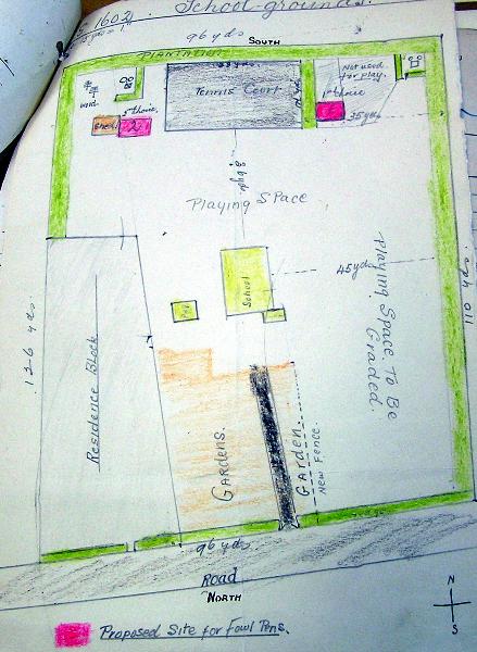 Figure 18 Schematic Site Plan of the Ceres State School, 1946. Source: Public Building file, VPRS 795/P0 Unit 2287 Public Record Office Victoria.