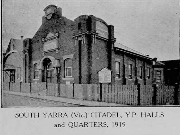 The South Yarra Salvation Army Citadel, 1919.