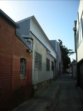 South elevation looking east towards St Georges Road from un-named laneway