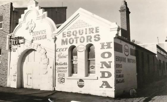 1974: re-purposed as the Esquire Motors garage